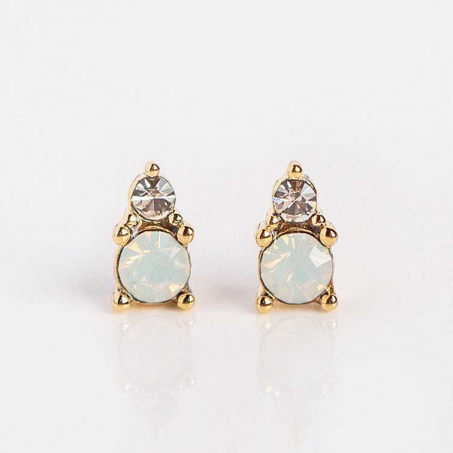 Local Eclectic Dolce Studs In White Opal