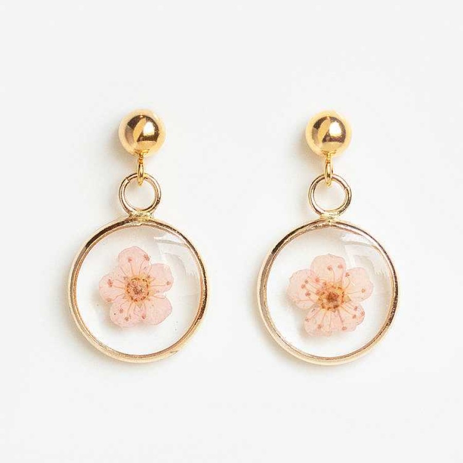 Local Eclectic Pressed Flower Dangle Earrings