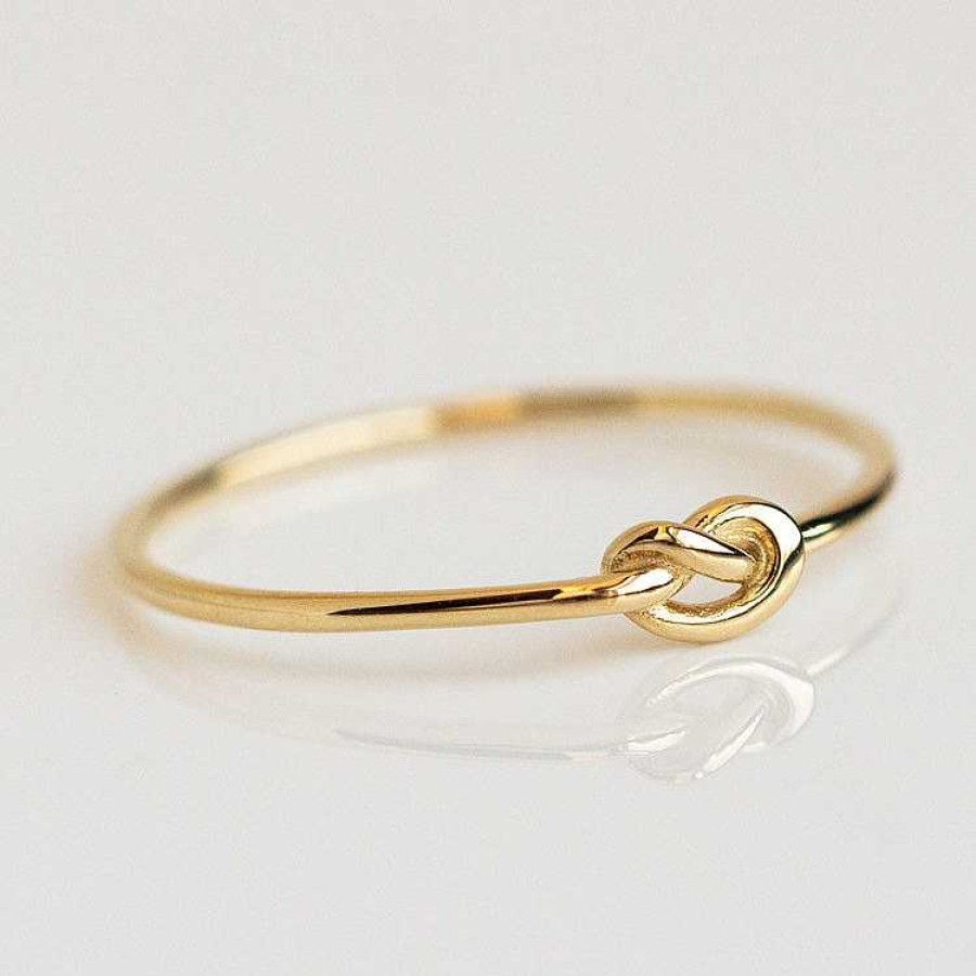 Local Eclectic Solid Gold Simple Knot Ring