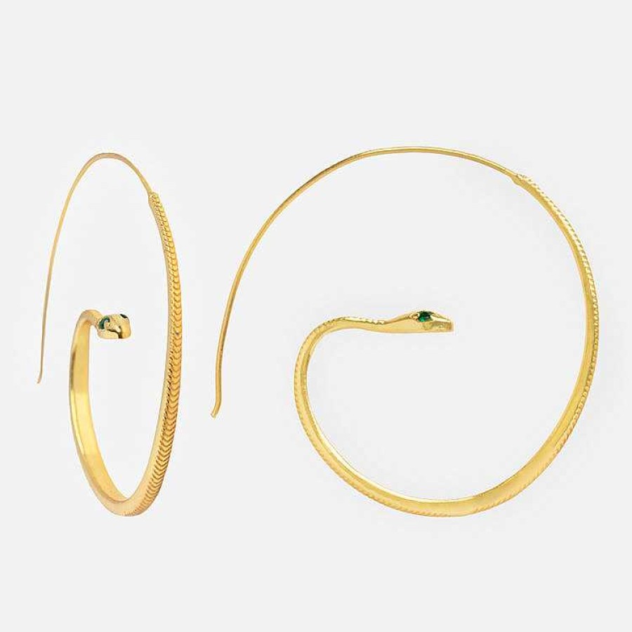 Local Eclectic Snake Hoop Earrings