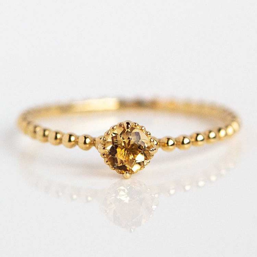 Local Eclectic Solid Gold Sunny Citrine Ring