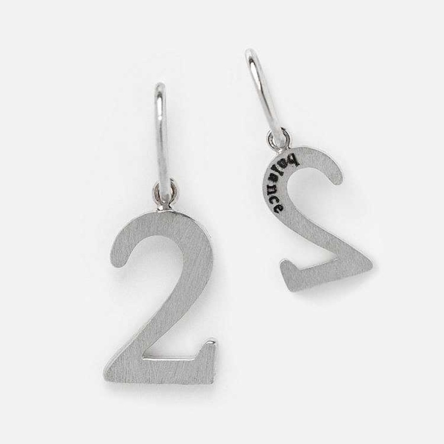 Local Eclectic Solid Gold Number Charm In White Gold