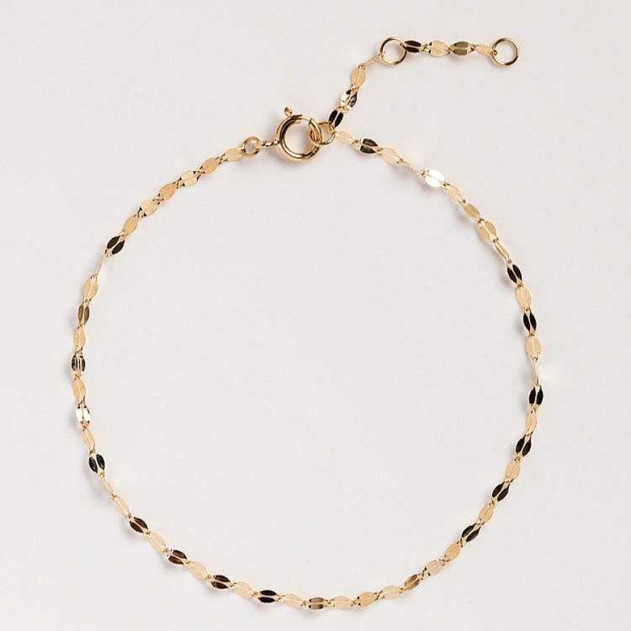 Local Eclectic Solid Gold Bold Sparkle Link Chain Bracelet