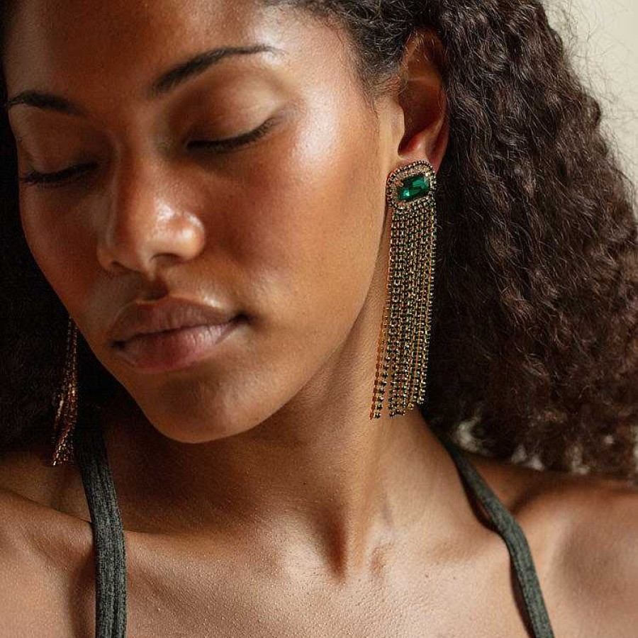 Local Eclectic Odel Emerald Green Earrings