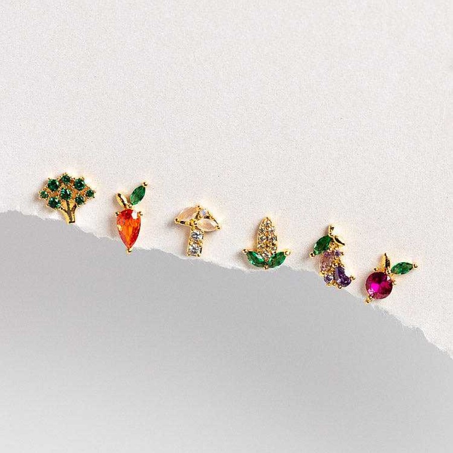 Local Eclectic Farmers Market Veggie Stud Earring Set