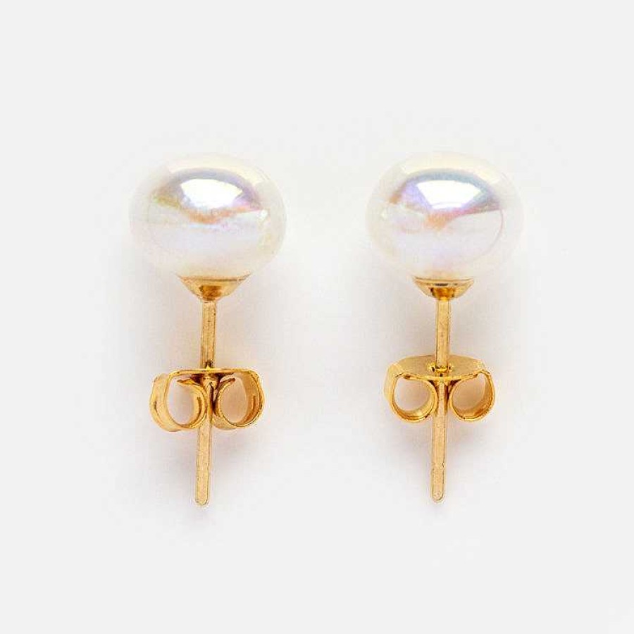 Local Eclectic Medium Iridescent Ball Stud Earrings