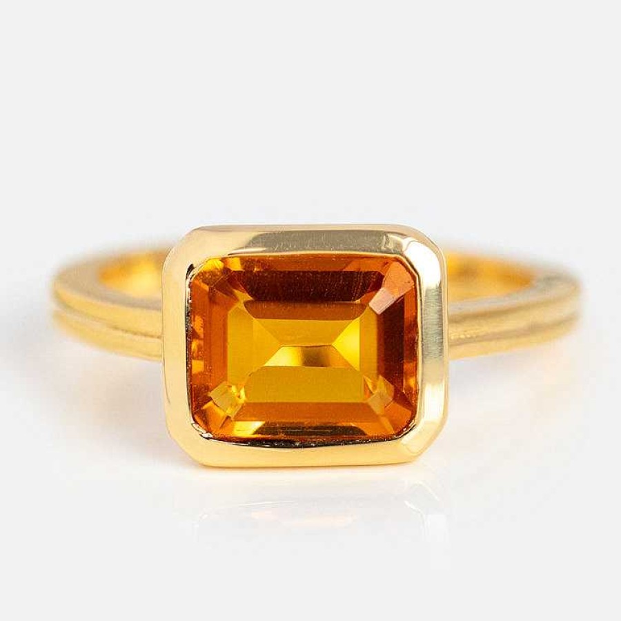 Local Eclectic East West Bold Bezel Set Ring